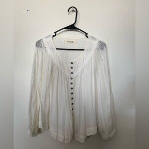 Free People Smock Top White Size S